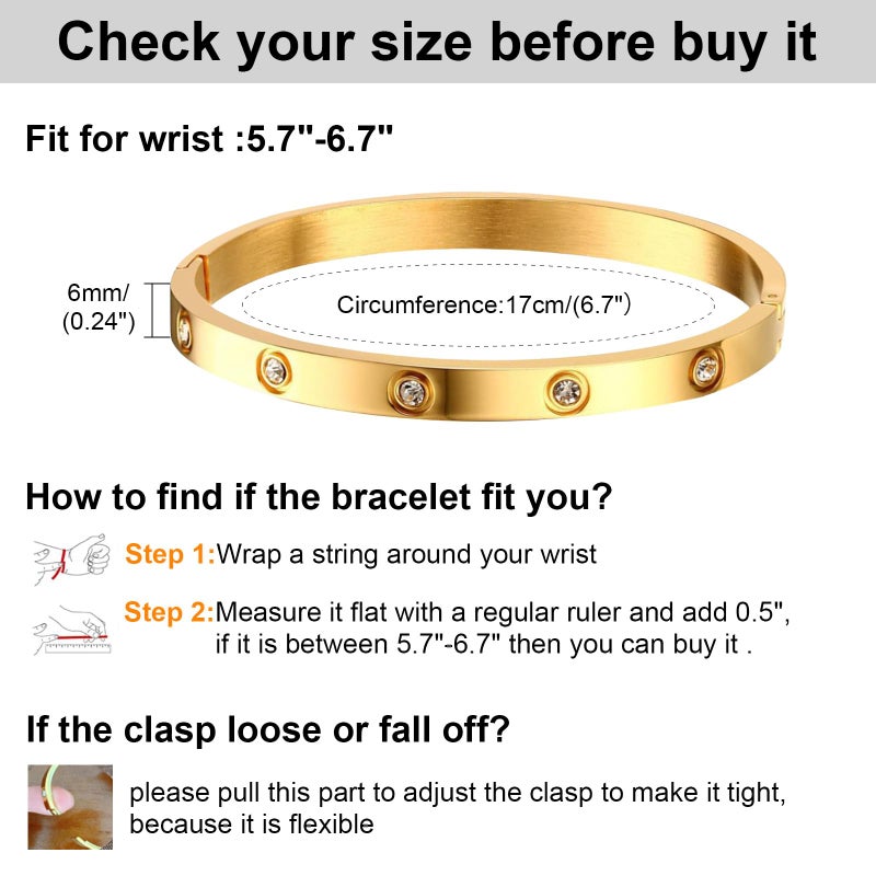 MPRAINBOW Bracelets for Women - 2Pcs 18K Gold Plated Love Cubic Zirconia Bangle Crystal Friendship Bracelet Jewelry Wedding Party Christmas Valentine's Day Birthday Gifts for Her Girlfriend Sister Daughter - Image 2